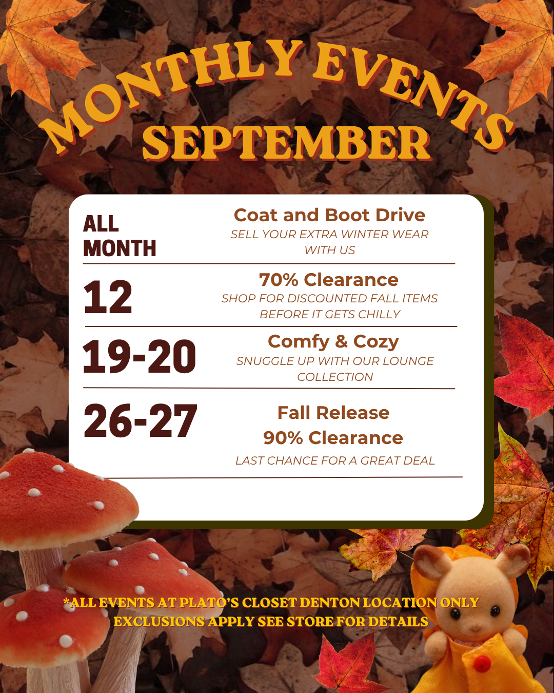 Here's What's Coming Up!